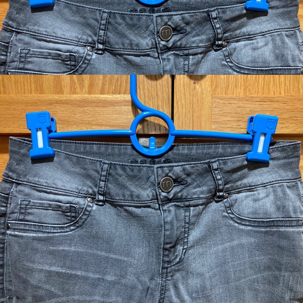 Maurices size 7/9 grey washed out color, skinny jeans like new